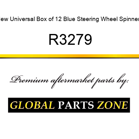 New Universal Box of 12 Blue Steering Wheel Spinners R3279