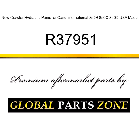 New Crawler Hydraulic Pump for Case International 850B 850C 850D USA Made R37951