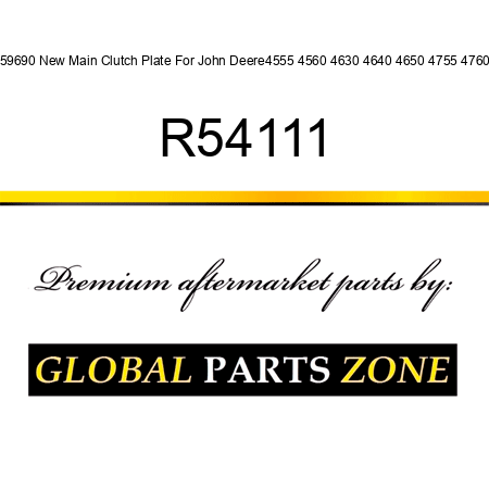 R59690 New Main Clutch Plate For John Deere4555 4560 4630 4640 4650 4755 4760 + R54111