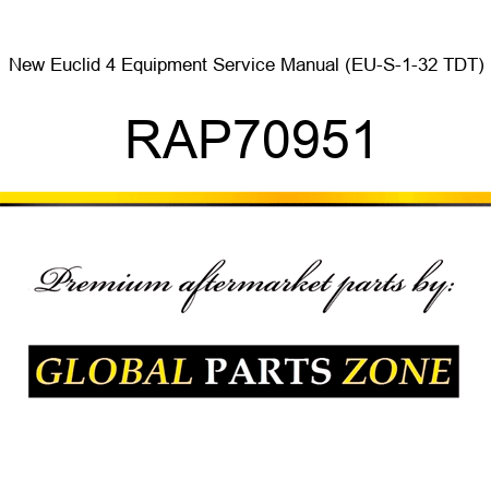 New Euclid 4 Equipment Service Manual (EU-S-1-32 TDT) RAP70951