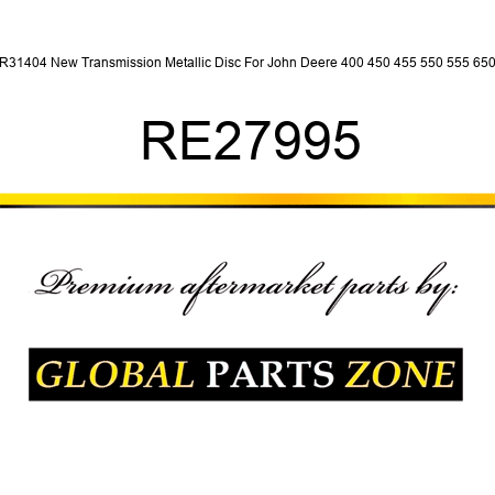 R31404 New Transmission Metallic Disc For John Deere 400 450 455 550 555 650 RE27995