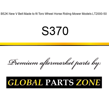 B52K New V Belt Made to fit Toro Wheel Horse Riding Mower Models LT2000-50 + S370
