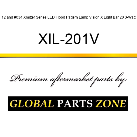 12" Xmitter Series LED Flood Pattern Lamp Vision X Light Bar 20 3-Watt XIL-201V