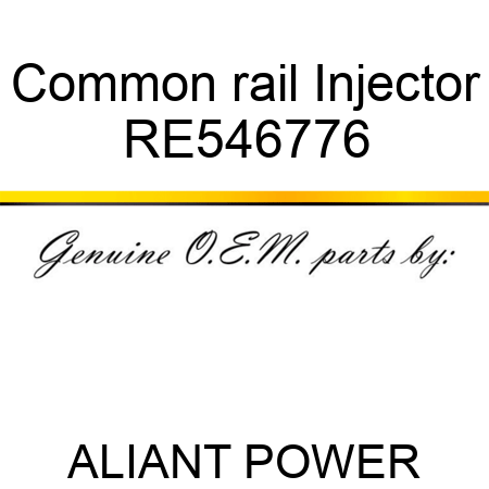 Common rail Injector RE546776