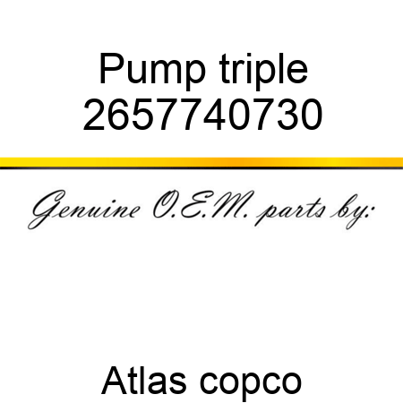 Pump, triple 2657740730