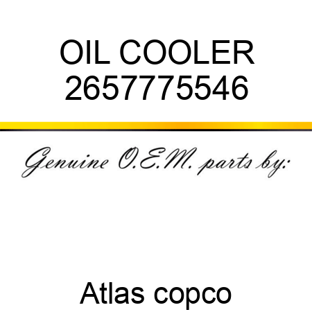 OIL COOLER 2657775546