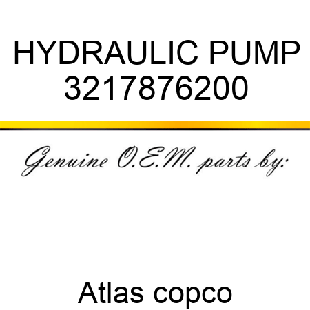 HYDRAULIC PUMP 3217876200