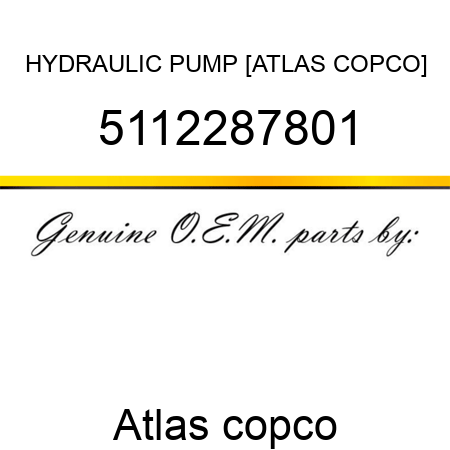 HYDRAULIC PUMP [ATLAS COPCO] 5112287801