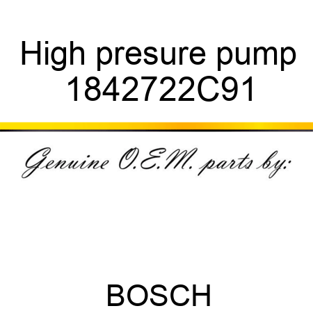 High presure pump 1842722C91