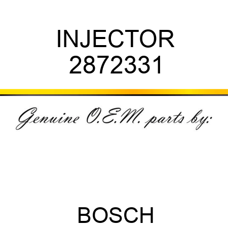 INJECTOR 2872331