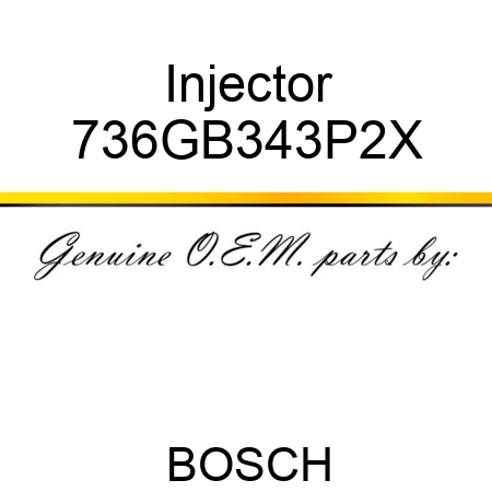 Injector 736GB343P2X