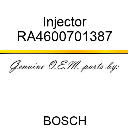 Injector RA4600701387