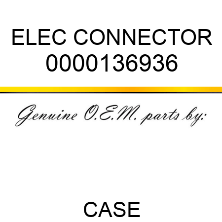 ELEC CONNECTOR 0000136936