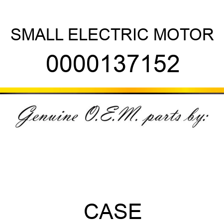 SMALL ELECTRIC MOTOR 0000137152