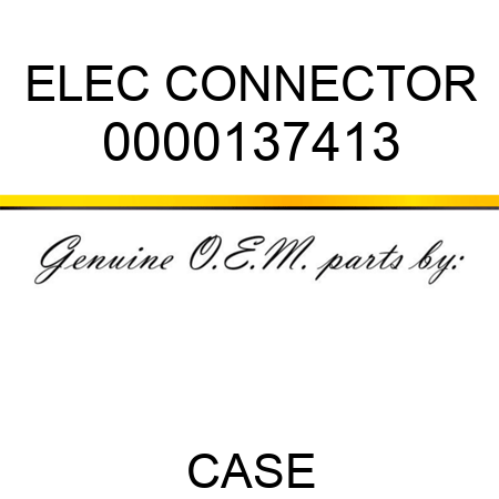 ELEC CONNECTOR 0000137413