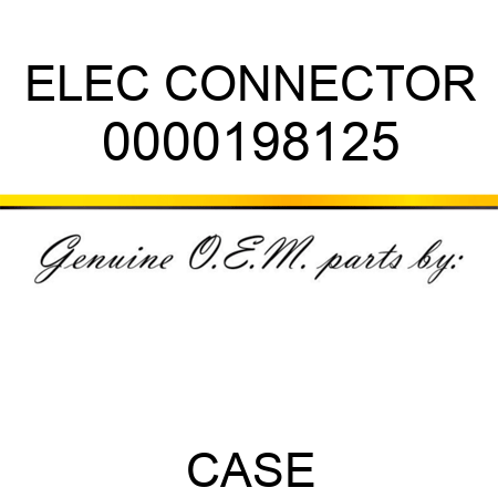 ELEC CONNECTOR 0000198125