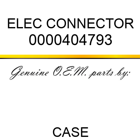 ELEC CONNECTOR 0000404793