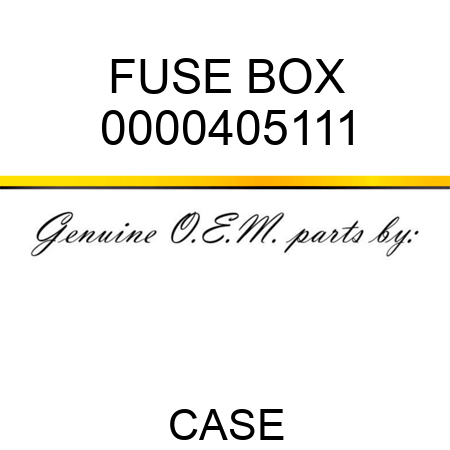 FUSE BOX 0000405111
