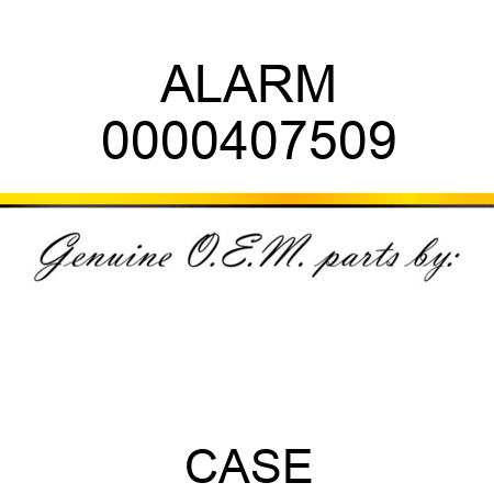 ALARM 0000407509