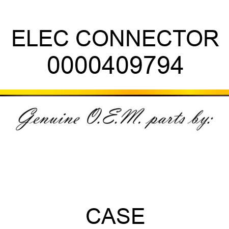 ELEC CONNECTOR 0000409794
