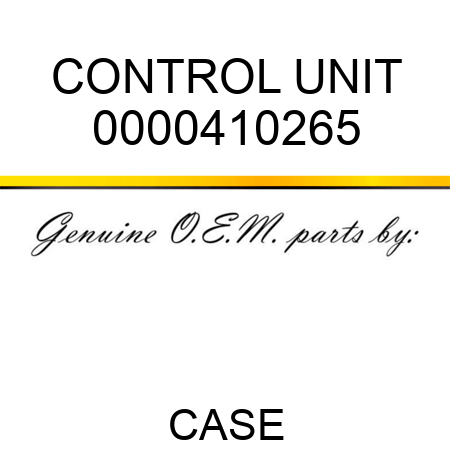 CONTROL UNIT 0000410265