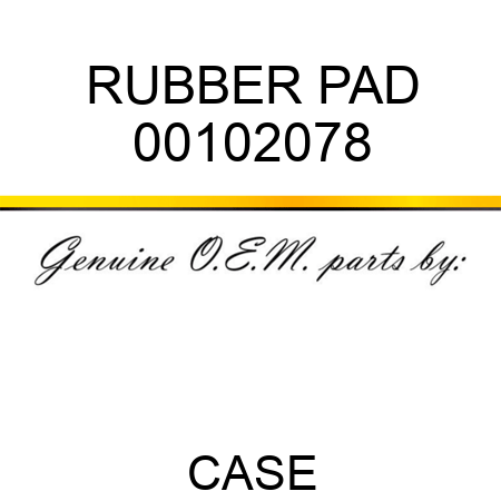 RUBBER PAD 00102078