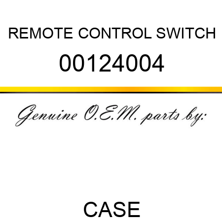 REMOTE CONTROL SWITCH 00124004