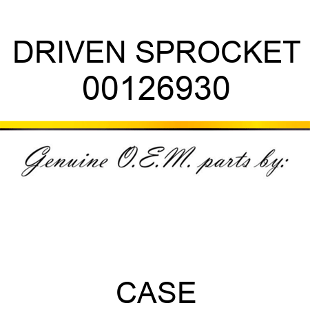 DRIVEN SPROCKET 00126930
