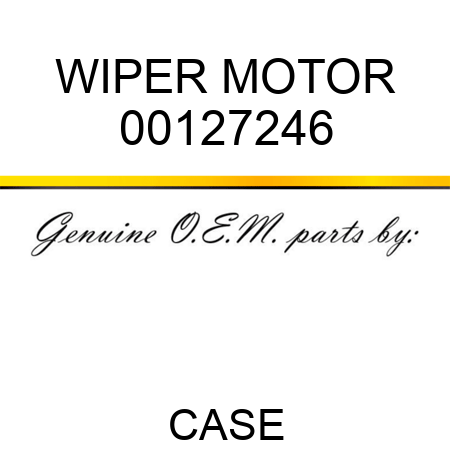WIPER MOTOR 00127246