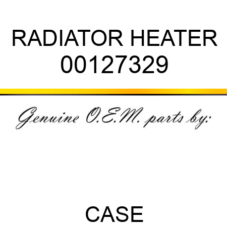 RADIATOR, HEATER 00127329