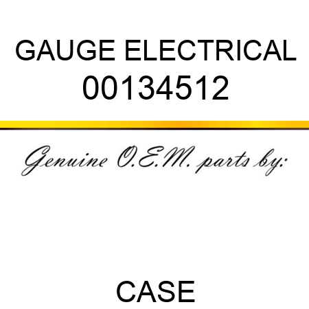 GAUGE, ELECTRICAL 00134512