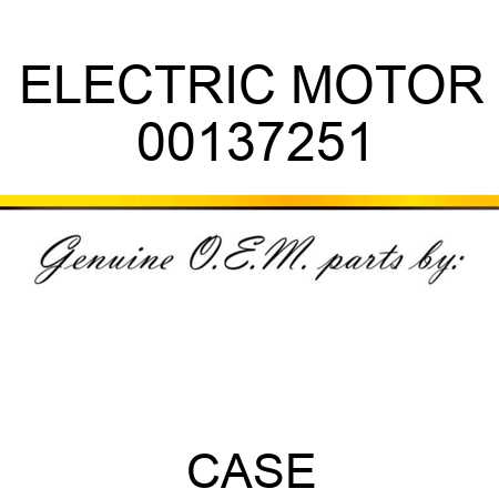 ELECTRIC MOTOR 00137251