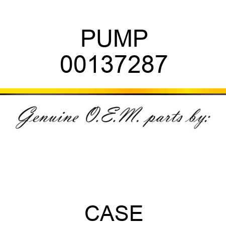 PUMP 00137287