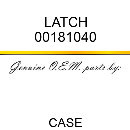 LATCH 00181040