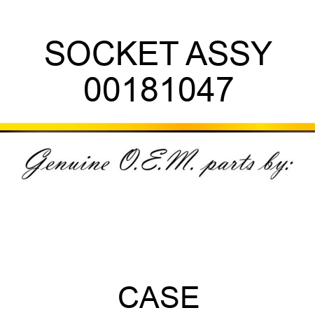SOCKET ASSY 00181047