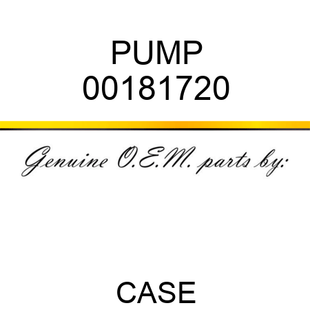 PUMP 00181720