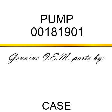PUMP 00181901