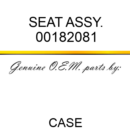SEAT ASSY. 00182081