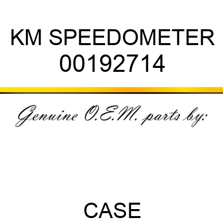 KM SPEEDOMETER 00192714