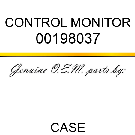 CONTROL MONITOR 00198037