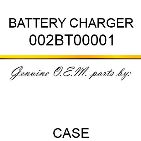 BATTERY CHARGER 002BT00001