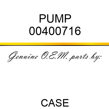 PUMP 00400716