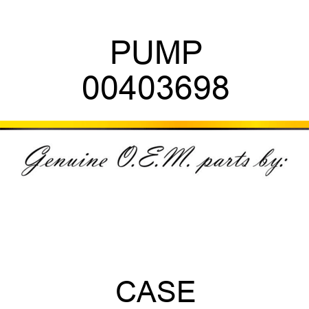 PUMP 00403698