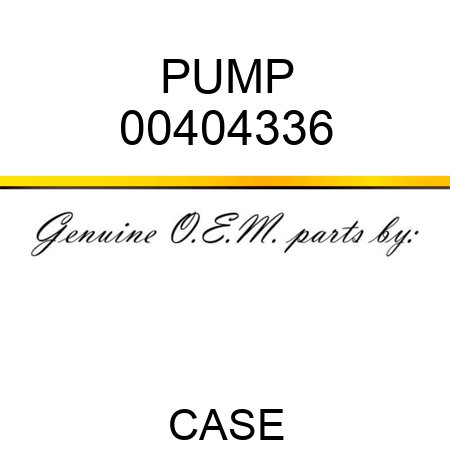 PUMP 00404336