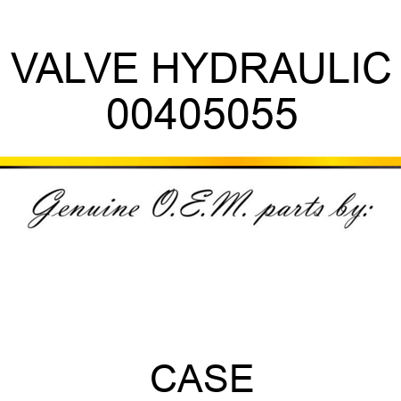 VALVE, HYDRAULIC 00405055