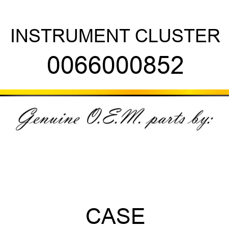 INSTRUMENT CLUSTER 0066000852