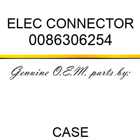 ELEC CONNECTOR 0086306254