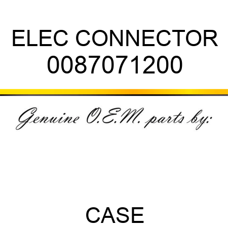 ELEC CONNECTOR 0087071200