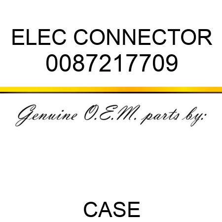 ELEC CONNECTOR 0087217709