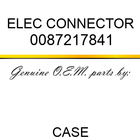 ELEC CONNECTOR 0087217841